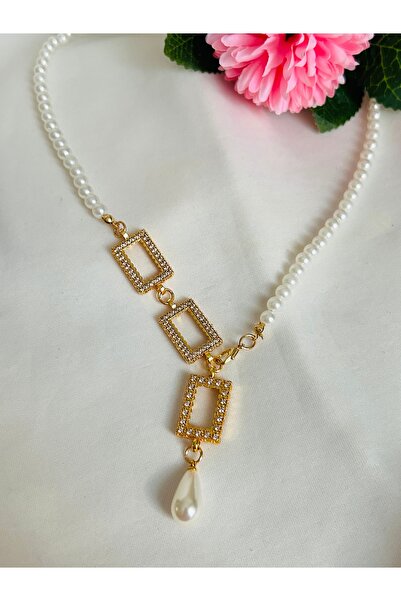 Roya Happiness Gram Altın Külçe Kolye İncili Burgu Halat Zincir Altın Renk Ba...