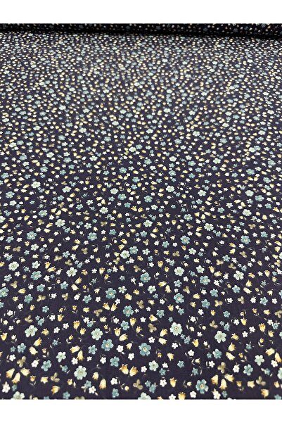 oskatekstil Poplin Kumaş %100 Pamuk Çiçek, Çıtır Desenli 170 cm En Metre İşi ...