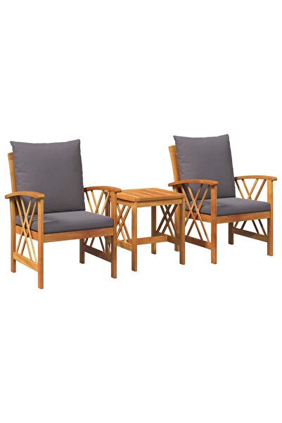 vidaxl Set de canapele pentru grădină cu pernă 3 pcs Ulei