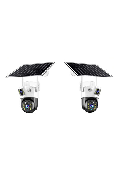 Homegenius Set 2 x Solar Surveillance Camera 4K HD 8MP, SIM Motion Sensor and...