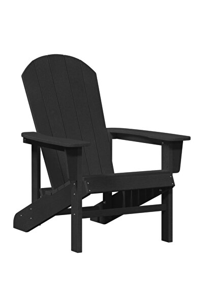 vidaxl Scaun Adirondack Negru 82 x 74 x 92 cm HDPE