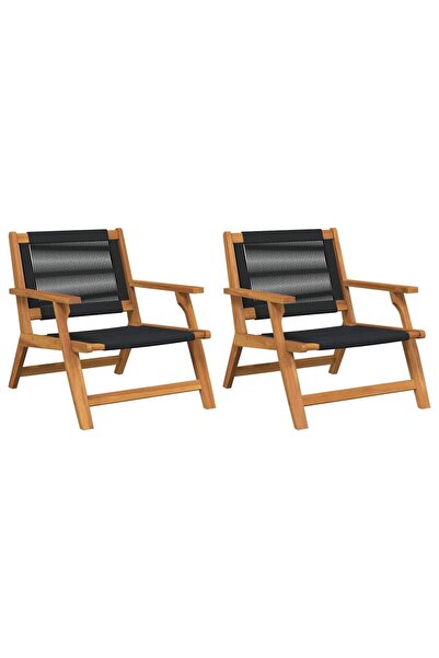 vidaxl Mobilier de grădină 2 pcs Negru 67 x 76 x 73 cm