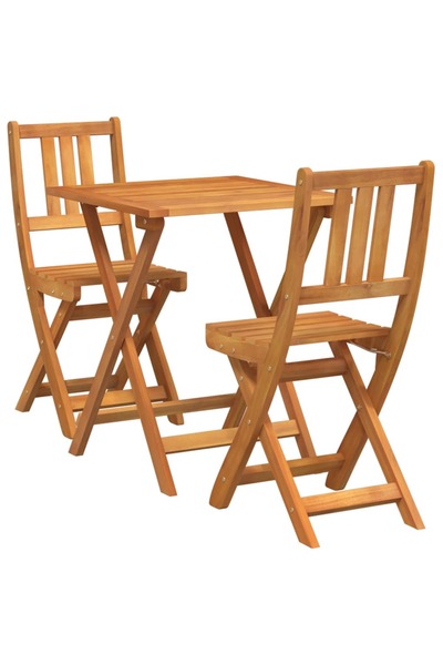 vidaxl Set bistro 3 pcs Ulei Lemn Solid de Acacia