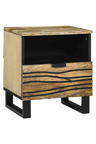 vidaxl Dulap de noapte Maro 40 x 33 x 46 cm Lemn masiv de acacia