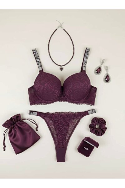 SATTENS Set sutien cu susținere și cupe B, cu efect push-up, love SECRET