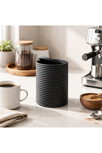 comes DEVA IV Serisi - Orta Boy - Siyah Döner Kapaklı Tezgah Üstü Mini Çöp Ko...