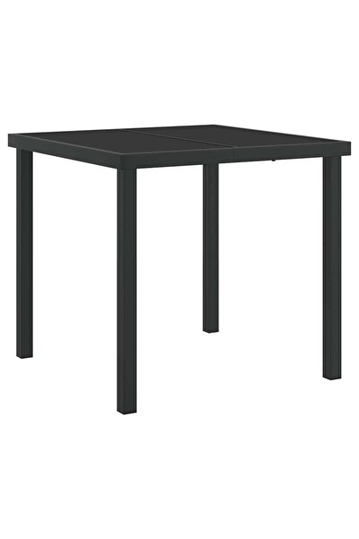 vidaxl Masă de Grădină Negru 80 x 80 x 73 cm Metal
