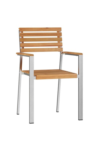 vidaxl Scaun pentru Grădină 4 pcs Ulei Lemn solid de tec