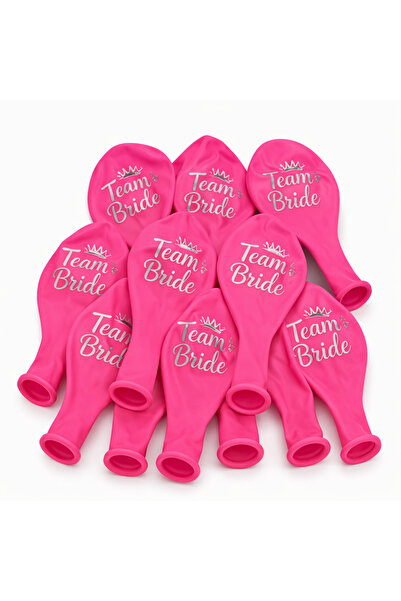 Happyewent Team Bride Printed Pink Balloon Set (10 Pieces) – Bachelorette Par...