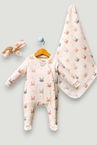 LUVVERA طقم أطفال حديثي الولادة من بابلز قطن عضوي مكون من منقوش قطع: رومبير +...