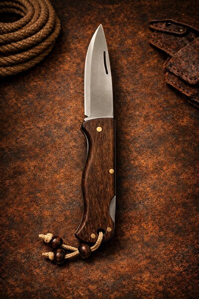 LUNAVA Çakı & Bıçak Ahşap Çelik Paslanmaz Yapı Yarı Otomatik