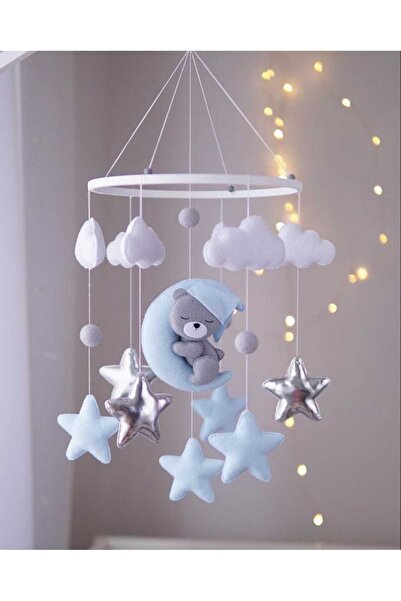 TREND METFİQ DECORATİON Yenidoğan Keçe Bebek Dönencesi El Yapımı Eğitici Beşi...