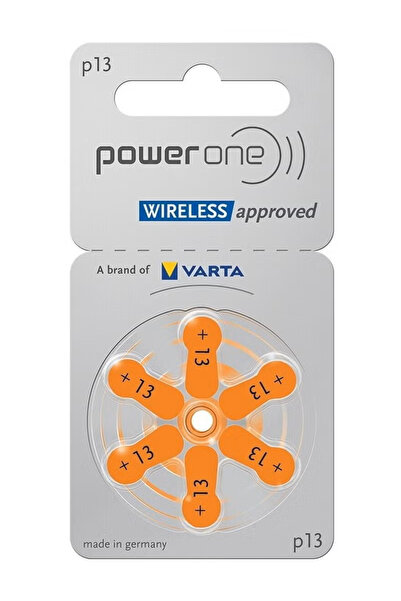 powerone Original high-level hearing aid battery pack, 1.45V, 6-piece set