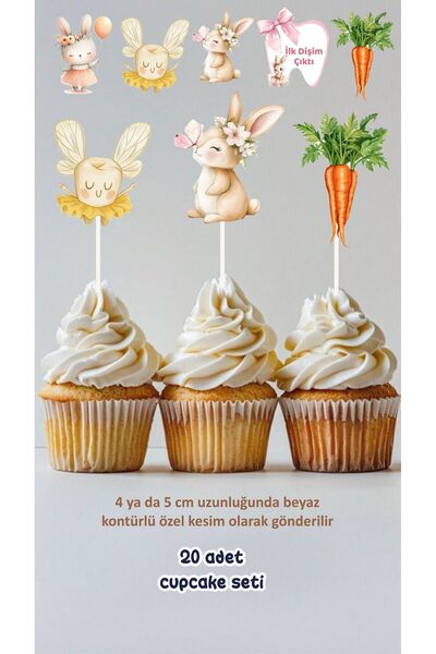 Sinek Kupası Tasarım Prima mea dinte a crescut - Ornament pentru cupcake cu s...