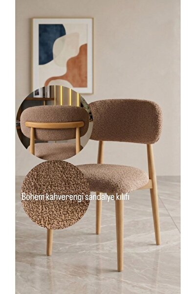 SENNORA Bohem Sandalye Kılıfı -Sırt Kısmı Arkası Tam Kaplama -Esnek Lastikli ...