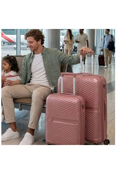 Generic 3-Piece Luxury Rose Gold Luggage Set - Unbreakable Hard Shell & 360° Spinner Wheels