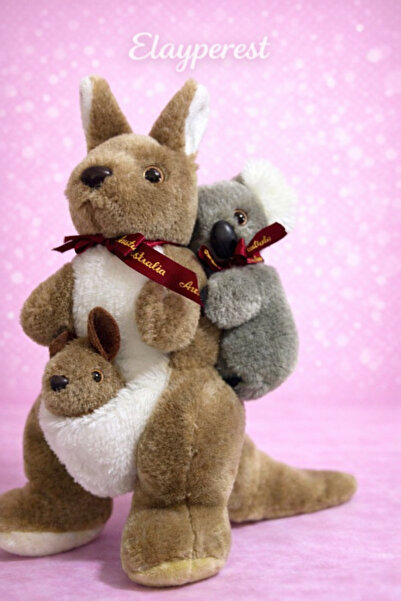 Elayperest Anne Kanguru ve Yavrusu Peluş Oyuncak