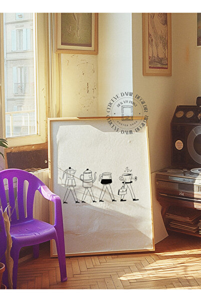 DES VU PRINT Kahve Posteri, Kahve Köşesi Kahve Temalı Çerçevesiz Poster