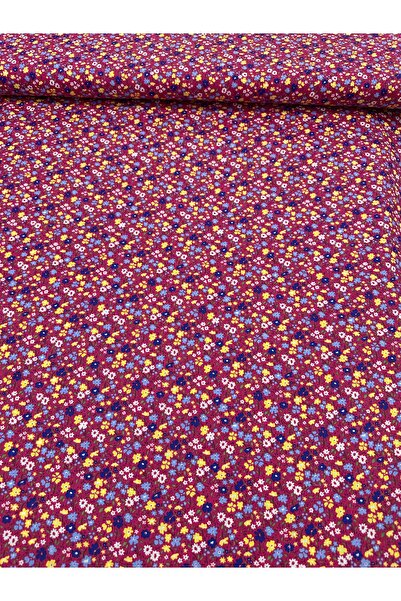 oskatekstil Poplin Kumaş %100 Pamuk Çiçek, Çıtır Desenli 170 cm En Metre İşi ...