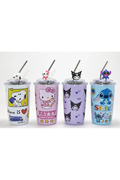 Epilons Popular character figured heat preservation metal straw steel mug alk...
