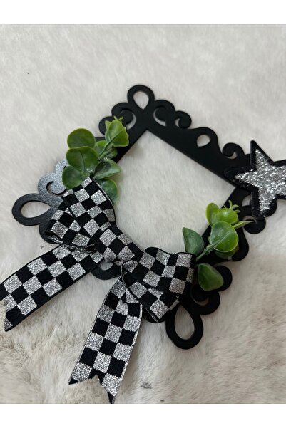 Marrone Ornament de clopoțel cu ramă pentru priză, cu cu carouri panglici, gr...