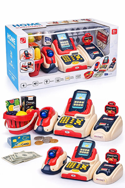 OEM Supermarket Set with Lights and Sounds, Checkout House with Scanner, POS ...