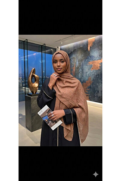 Helyabutik Βαμβακερό σάλι με σχέδιο δακτυλίου και πούλιας