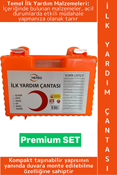 Wintoup #İlkYardımÇantası Premium Trafik Ev Ofis İş Yeri Duvara Monte Edilebi...