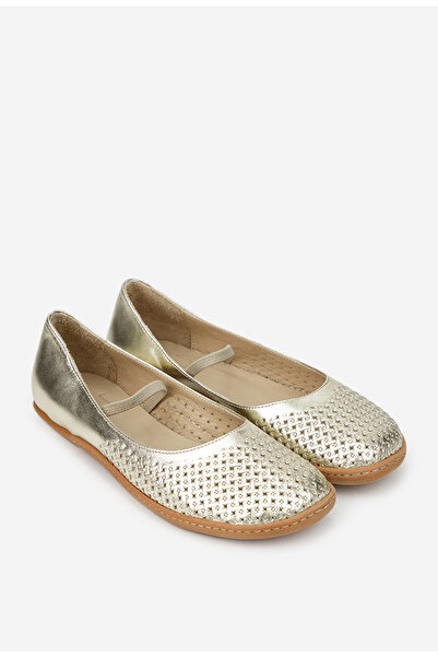 Dasha Balerini dama NUR aurii din piele naturala cu perforatii