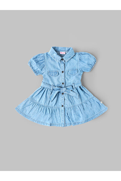 popees babycare Premium Soft Cotton Baby Denim Dress - Skin-Friendly Denim Dress