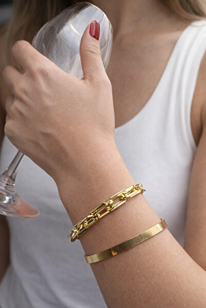 ANKA JEWELLRY Thick Chain Model Women's Bracelet