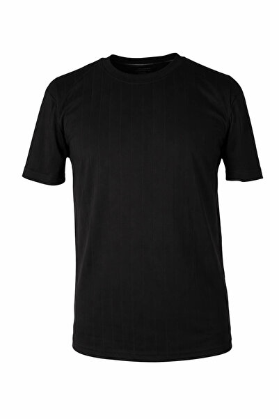 trender 26Yss9000023 Black Men's T-Shirt Floresha O Neck