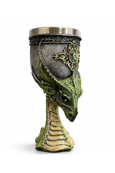Lisinya Dragon Design 3D Embossed Steel Goblet Cup Alk4374 - Tygoo