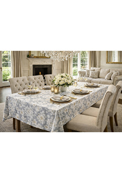 OEM Tablecloth 100% Cotton, teflon coated, waterproof 180×260cm 5D Daisy print