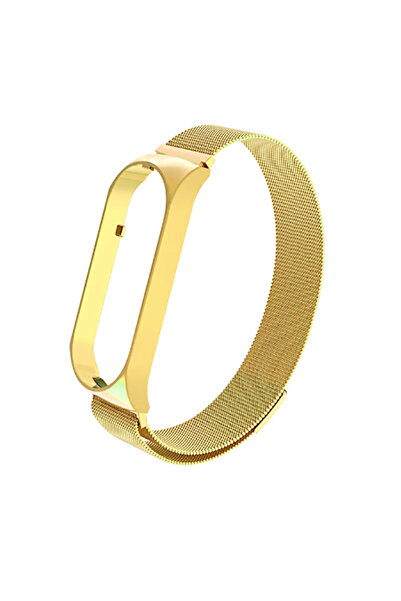 zore Mi Band 6 Uyumlu Kordon Hasır Metal Mıknatıslı Örgü KRD-01 Kayış