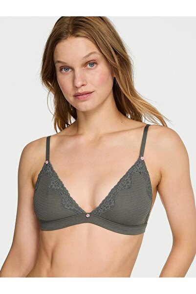Victoria's Secret Cotton Striped Unpadded Triangle Bralette