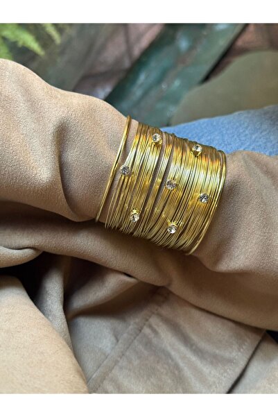 ESMECO سوار من السلك مع تفاصيل حجرية قابل للتعديل