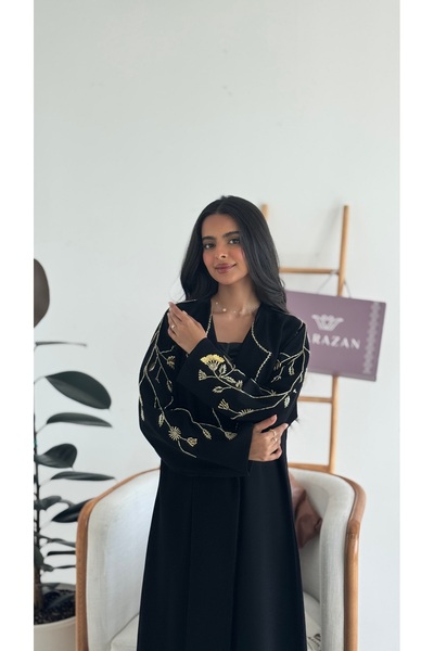 Warazan عباية بتطريز ذهبي