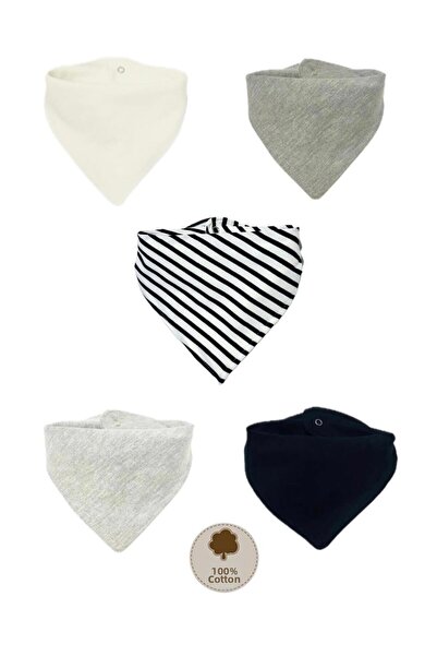 Lumos Trade Baby 100% Cotton Double Layer Gray Tones Scarf Food Bib Drool Bib...
