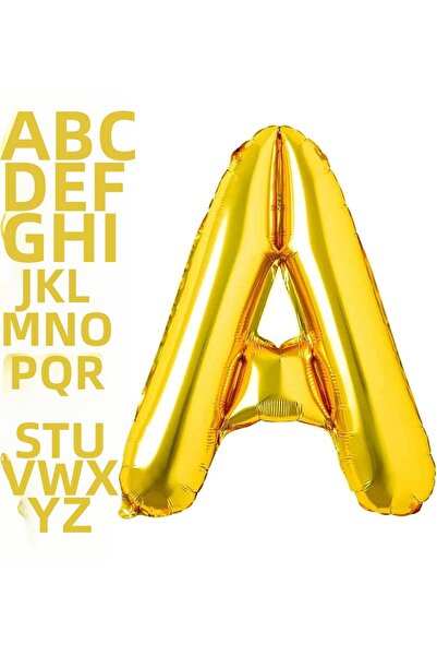tedaks 1 Piece 16 Inch 36 cm a Letter Gold Foil Balloon