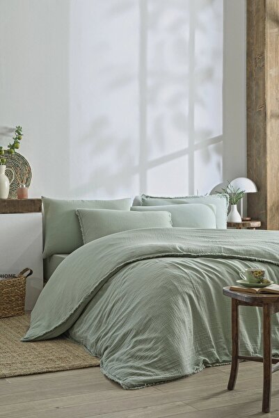 Özdilek Sofia Mărime mare Elastică Ajustată cearșaf Muslină lenjerie de pat V...