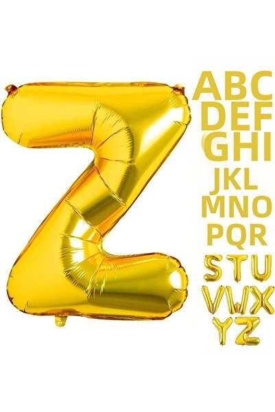 tedaks 1 Piece 16 Inch 36 cm Z Letter Gold Foil Balloon