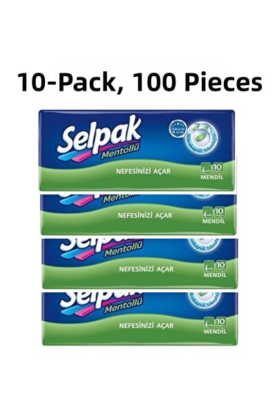 Selpak Menthol Wipes 10 Pack 10 Pieces (100 Pieces)