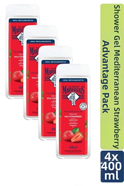 Le Petit Marseillais Mediterranean Strawberry Shower Gel 400 ml X4