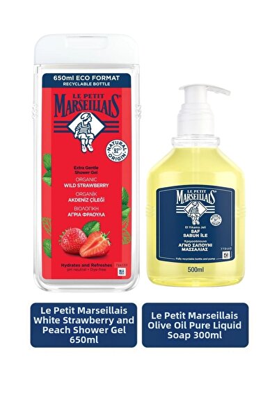 Le Petit Marseillais White Peach and Nectarine Shower Gel Olive Oil Liquid Soap