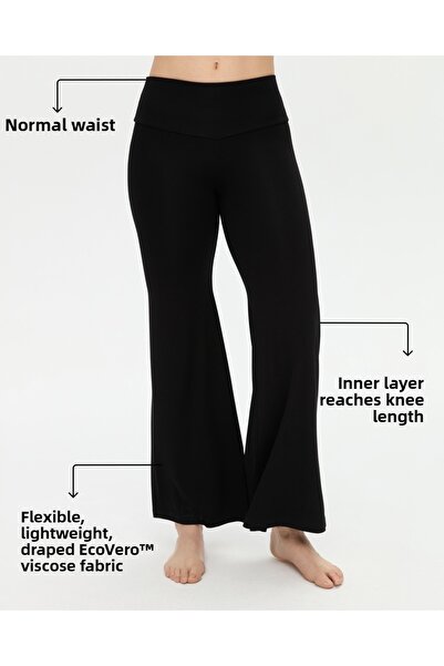 Ayma Active Παντελόνι γιόγκα με μαύρο σορτς, λεπτό παντελόνι γιόγκα