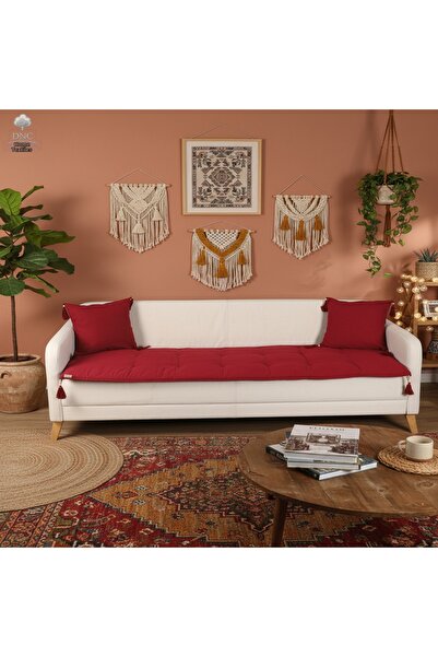 DNC home tekstil بورجوندي كتان وسادة/مرتبة مقعد مناسبة للحيوانات الأليفة، مع ...