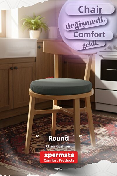 XPERMATE Round Chair Min Leather |   Kitchen, Balcony, Garden Min Leather |  ...