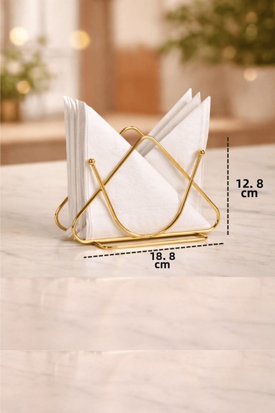 Edora Home Suport decorativ elegant pentru șervețele de birou, de culoare aur...