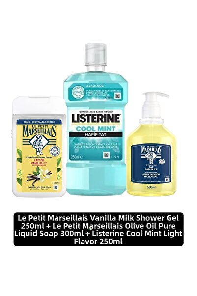 Le Petit Marseillais Liquid Soap Olive Oil 300 ml + Shower Gel Vanilla Milk 2...